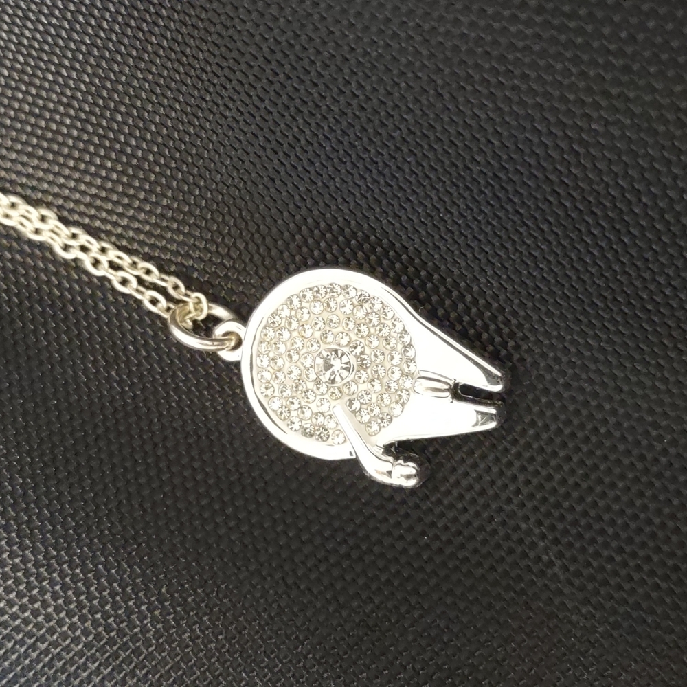 Star Wars/Disney Millennium Falcon Silvertone Necklace